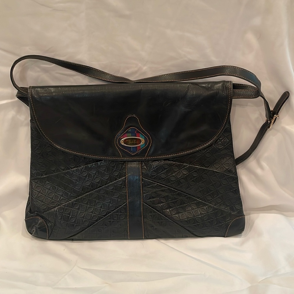 Vintage Emilio Pucci Black Leather Purse